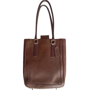 Coach Vintage Legacy Brown Slim Tote 9422 Genuine Leather Handbag Purse Bag